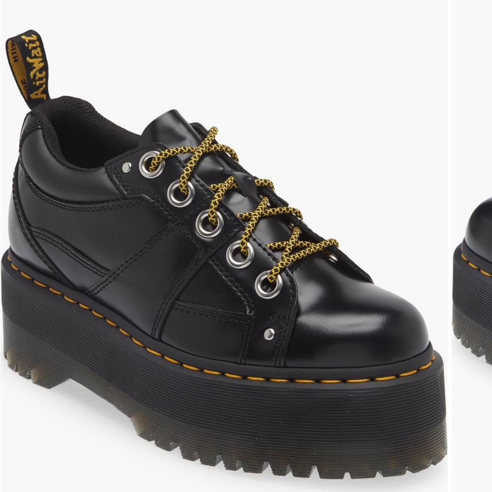 Dr. Martens 5 Eye Quad Max Lug Sneaker- black buttero size 8 women’s
